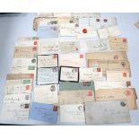 Very Interesting Antique Letters/Documents with Victorian Stamps affixed. One hand written letter fr