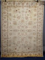 Large Woolen Rug. Measures 94 x 68 inches.  See photos.   S2