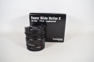 Voigtlander super wide Helier E 15mm F4.5 Sony E mount