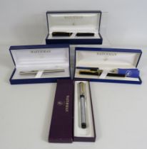 4 Boxed Waterman fountain pens.