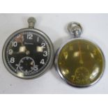 Gents Vintage WWII Era Military Issued Pocket Watches Hand-wind x 2     2114622