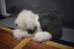 Large fluffy Old English sheepdog toy. See photos.