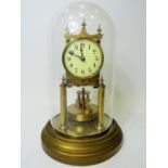 Gustav Becker Anniversary Clock, Serial Number 2248420. Appears to be in running order. Glass