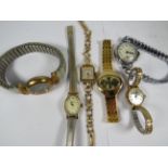 Selection of Ladies Mechanical wristwatches one which is rolled gold, all but one are working plus a