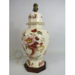 Large Masons Mandalay Red table lamp, 18.5 inches from base to top of light fitting.