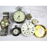 Three Pocket Watches, One wristwatch etc. all for spares or repairs. 