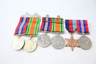WW2 Mounted Medal Groups x 3 Inc. War-Defence 1939-1945 Stars 2341410