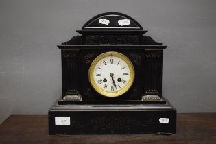 Slate Mantle clock in untested condition. See photos. S2