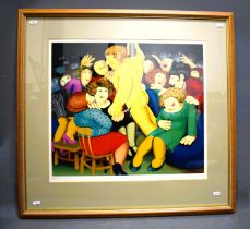 Large Beryl Cook Ltd Edition Print 16/300 'Ladies Night' Signed in pencil by Artist. 29 x 31 inch