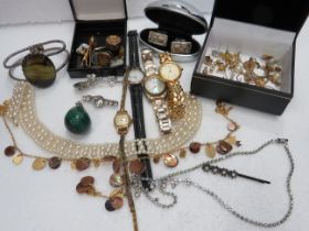 Good Mixed lot to include Costume jewellery, cuff links etc. see photos.