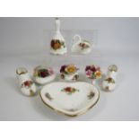 Selection of Royal Albert old country roses ornaments and posies.