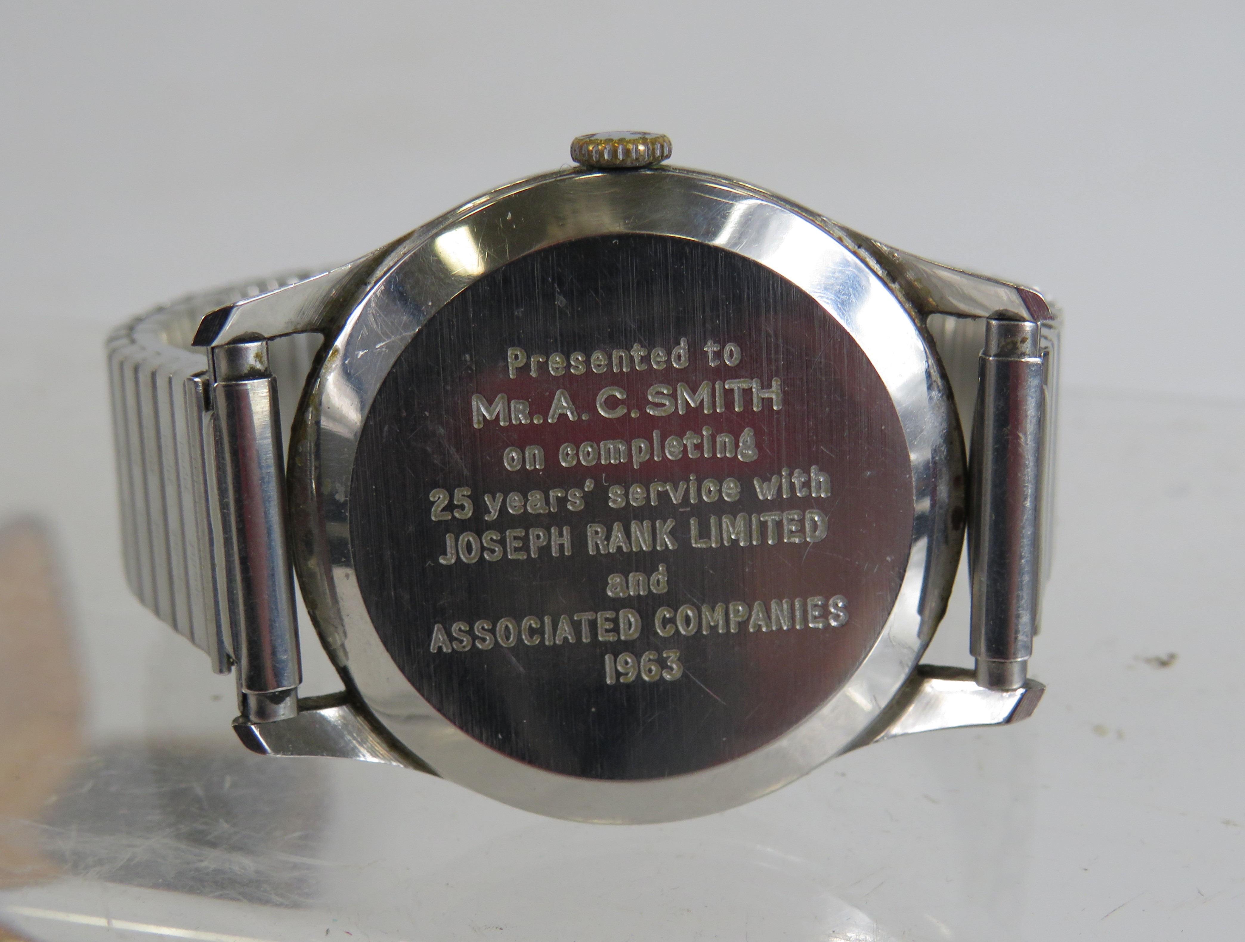 Timor Military issue watch with expanding metal strap. Subsidary Dial. Arrowmarked to rear & Stamped - Image 5 of 6