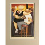 Beryl Cook Signed Lithograph, Limited Edition Number 656/850  published 1991   'Two on a Stool'   Mo