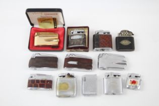 12 x Vintage Cigarette LIGHTERS Inc Ronson, Colibri, Penguin, Gas Etc 548542