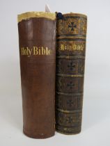 2 Leather bound antique bibles.