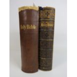 2 Leather bound antique bibles.