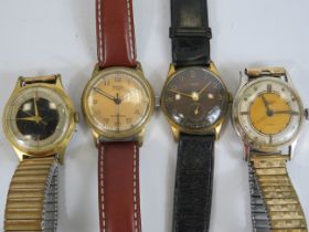 Gents Vintage Gold Tone Wristwatches Hand-wind Inc. SMITHS Etc. x 4       2114763
