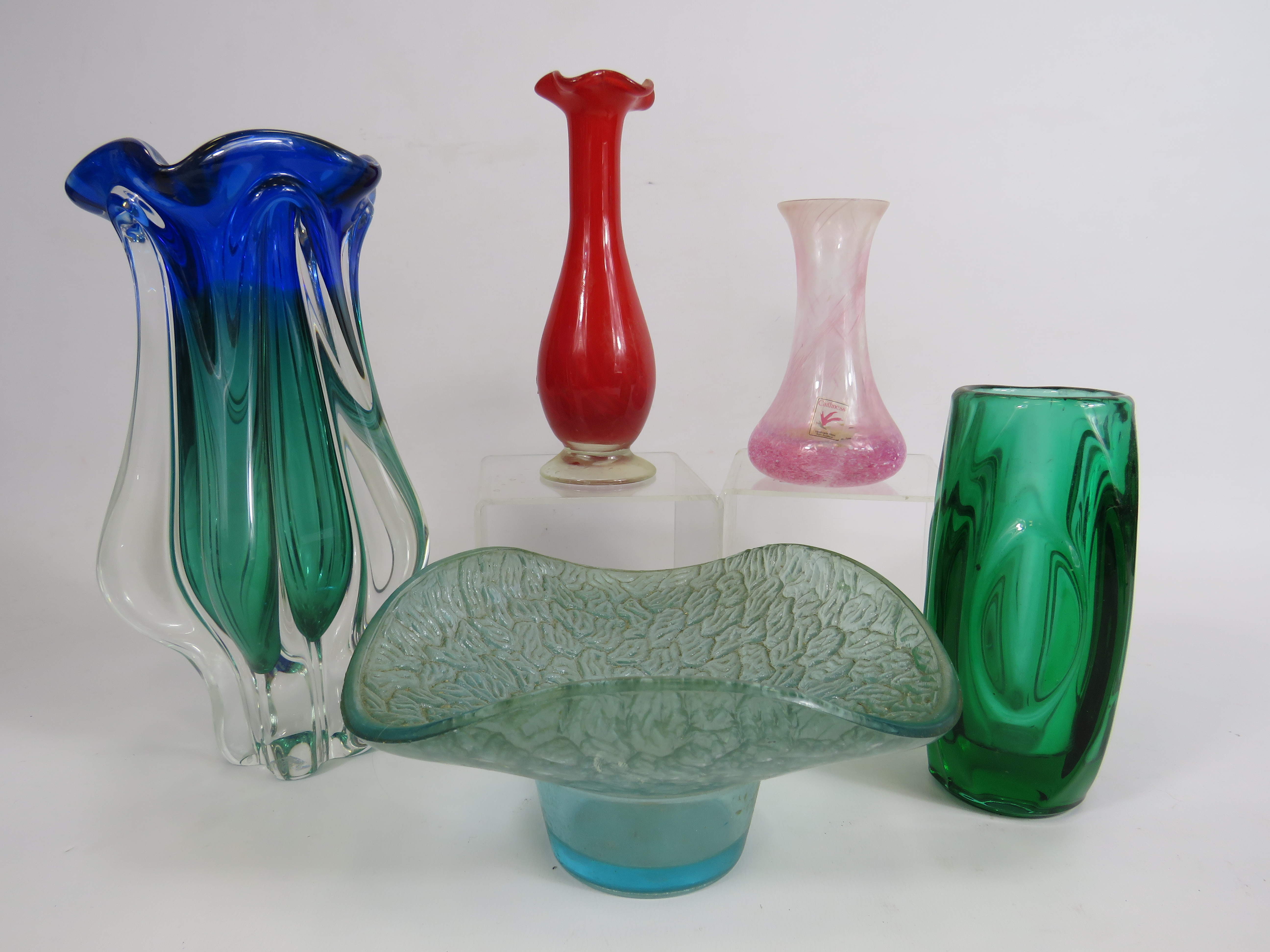 Mixed art glass including Sklo Union, Chribska etc.