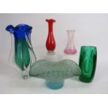 Mixed art glass including Sklo Union, Chribska etc.