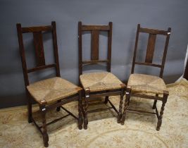 Set of Three dining chairs. See photos.