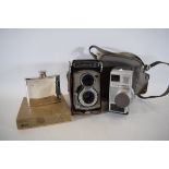 Vintage Cine Camera with carry case By Jelco plus a Vintage Yashica Box Camera 