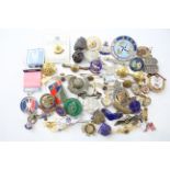 Mixed lot of Military Lapel and Sweetheart Badges to inc. Royal Navy, S.A.S . R.A.F etc. 2341437