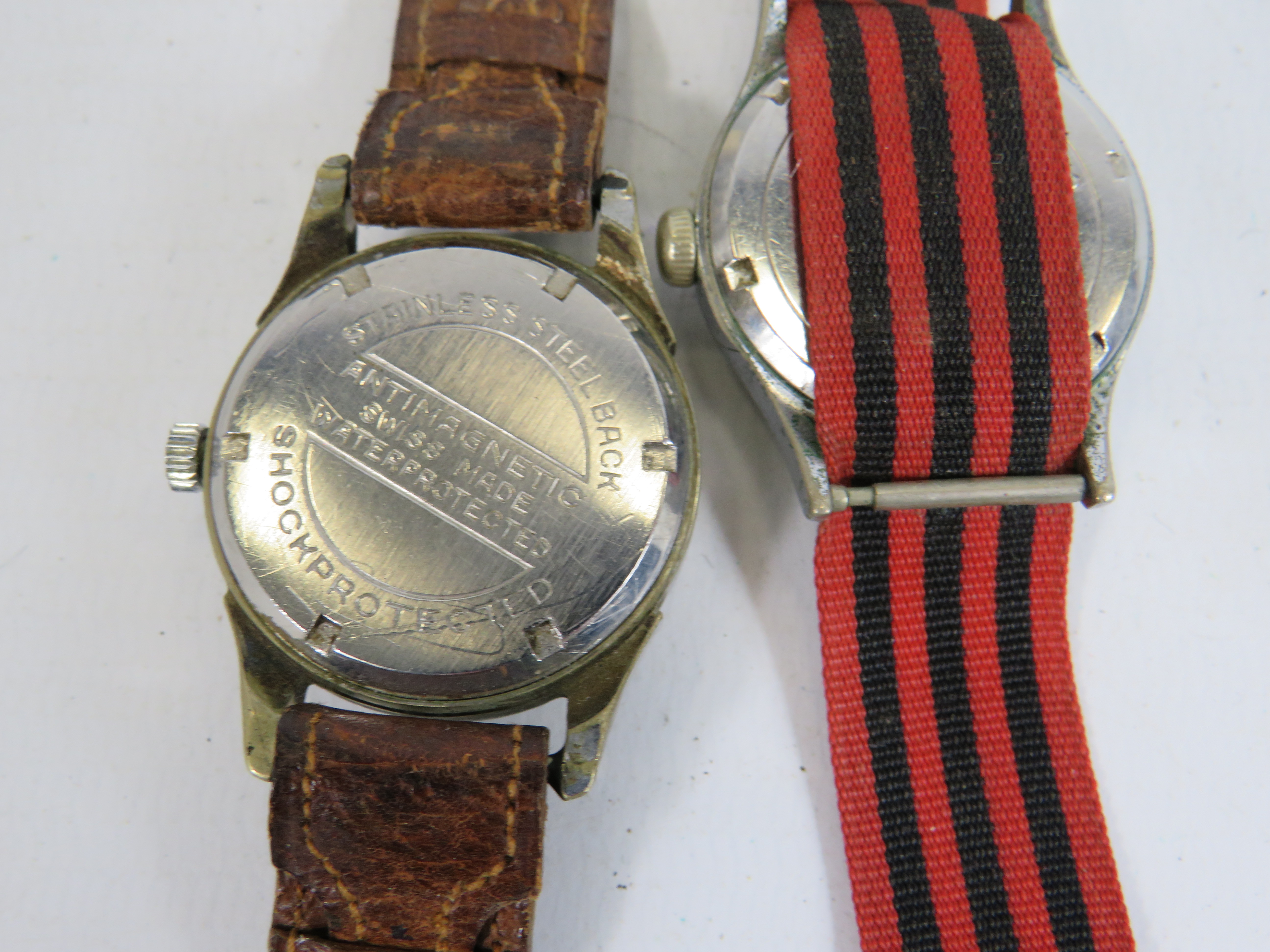 Gents Vintage Military Style Wristwatches Hand-wind WORKING Inc. Rotary Etc. x 2 406370 - Image 3 of 3