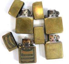 4 x Zippo Lighters Inc Vintage Brass - Jack Daniels & Marlboro 549845