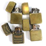 4 x Zippo Lighters Inc Vintage Brass - Jack Daniels & Marlboro      549845