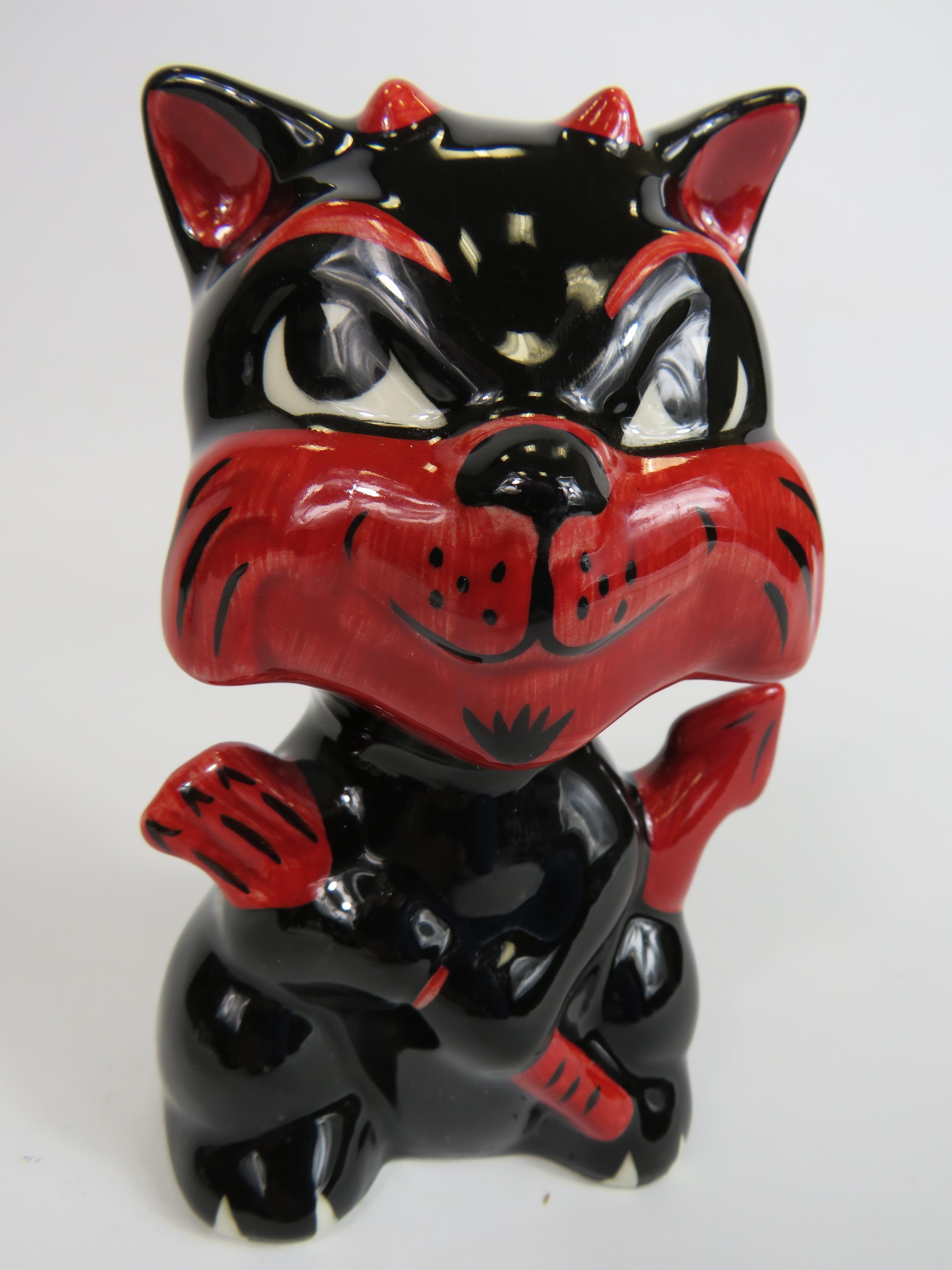 Lorna Bailey cat "Mephisto", 12.5cm tall.