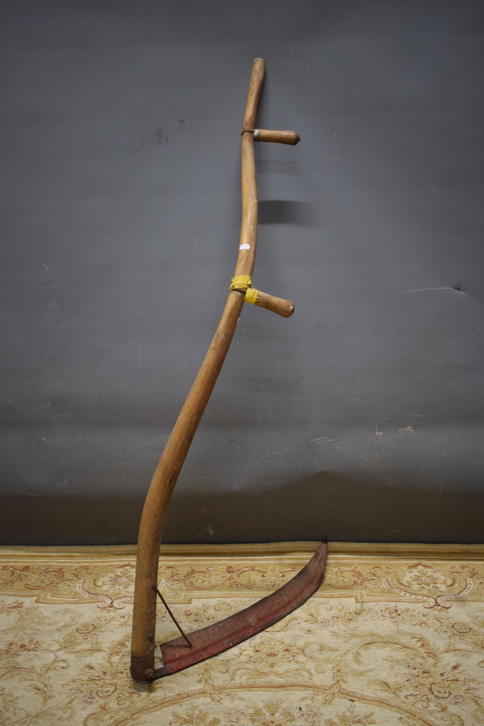 Vintage Scythe. 57 inches tall. See photos.   S2 - Image 2 of 2