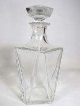 Lovely Baccarat Crystal Whisky decanter which measures approx 10 inches tall, plus three other Lead