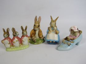 4 Beatrix potter Beswick figurines.