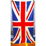 Large Vintage Union Jack Flag which measures approx 110 x 51 inches. See photos.  S2