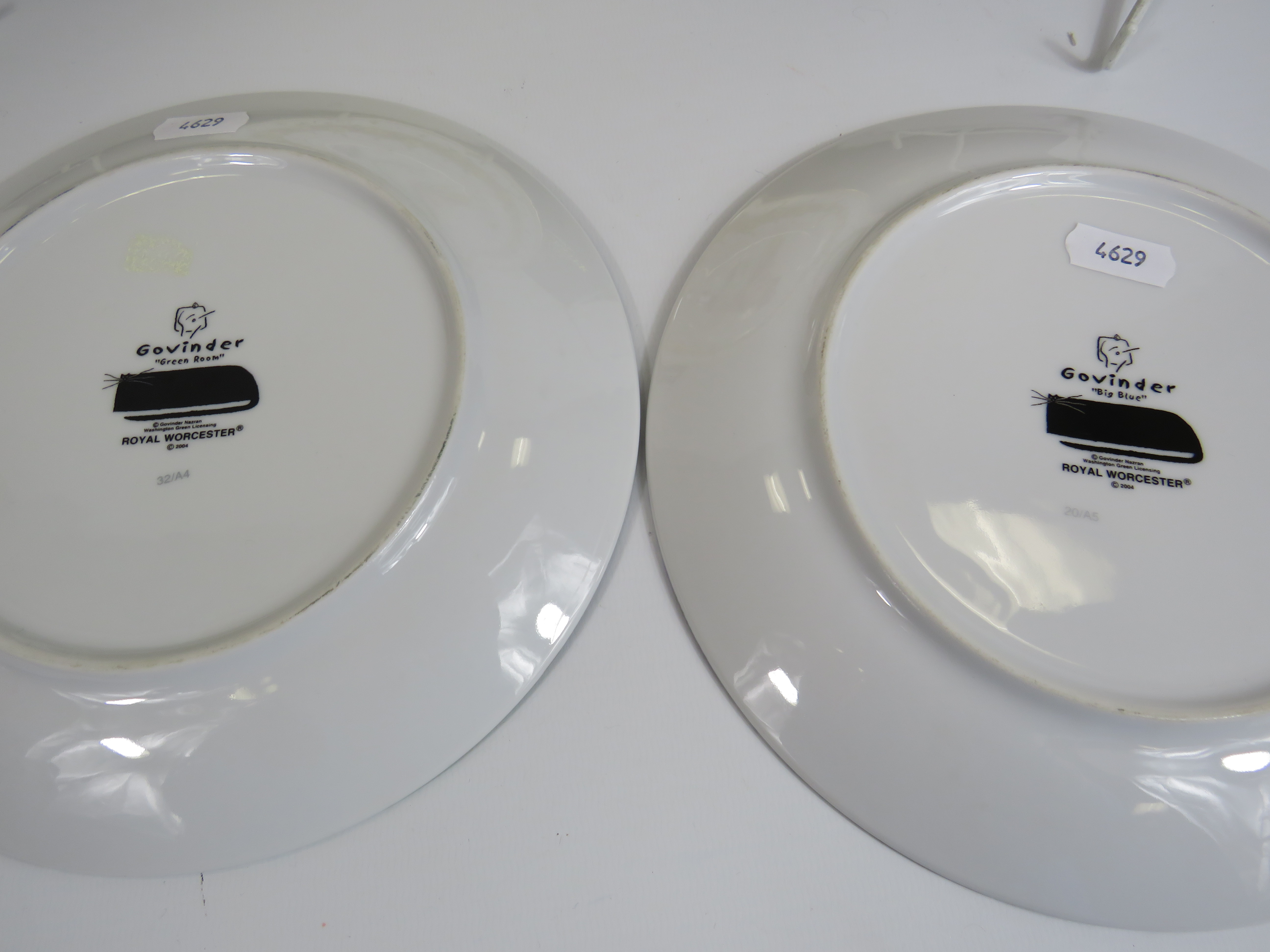 Royal Doulton Limited edition plate and two Royal Worcester Govinder cat plates all with boxes. - Image 2 of 3