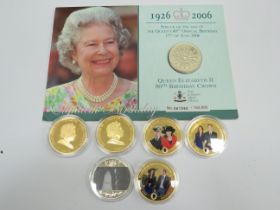 Selection of Royal commemorative Gold Plated coins. See photos. 