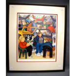 Large Beryl Cook Ltd Edition Print  36/650    'Car Boot Sale'   Signed in pencil by Artist   29 x 25