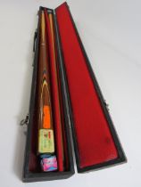 Halex 2 piece snooker case with case.
