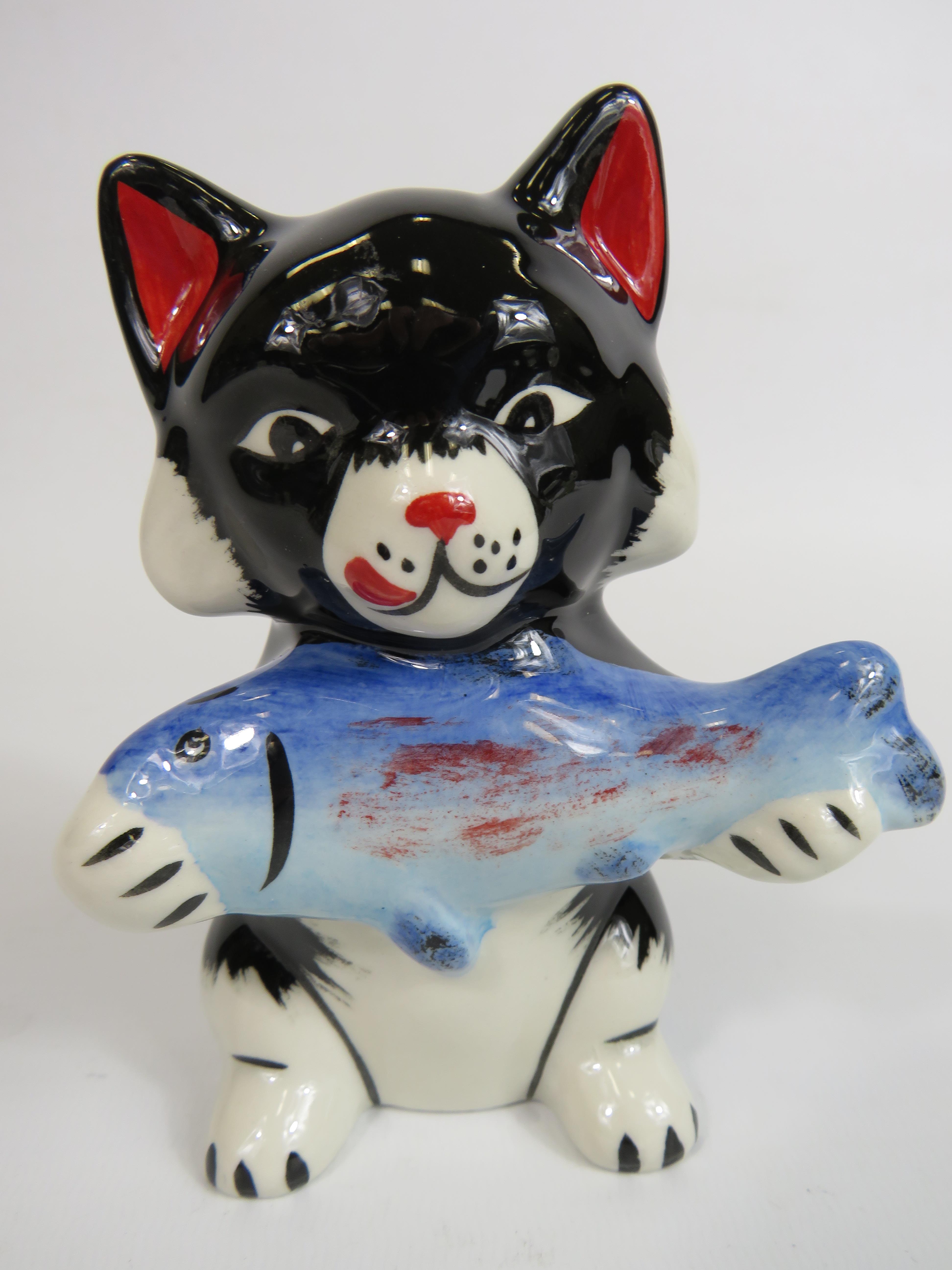 Lorna Bailey cat "Pikey" 12cm tall.