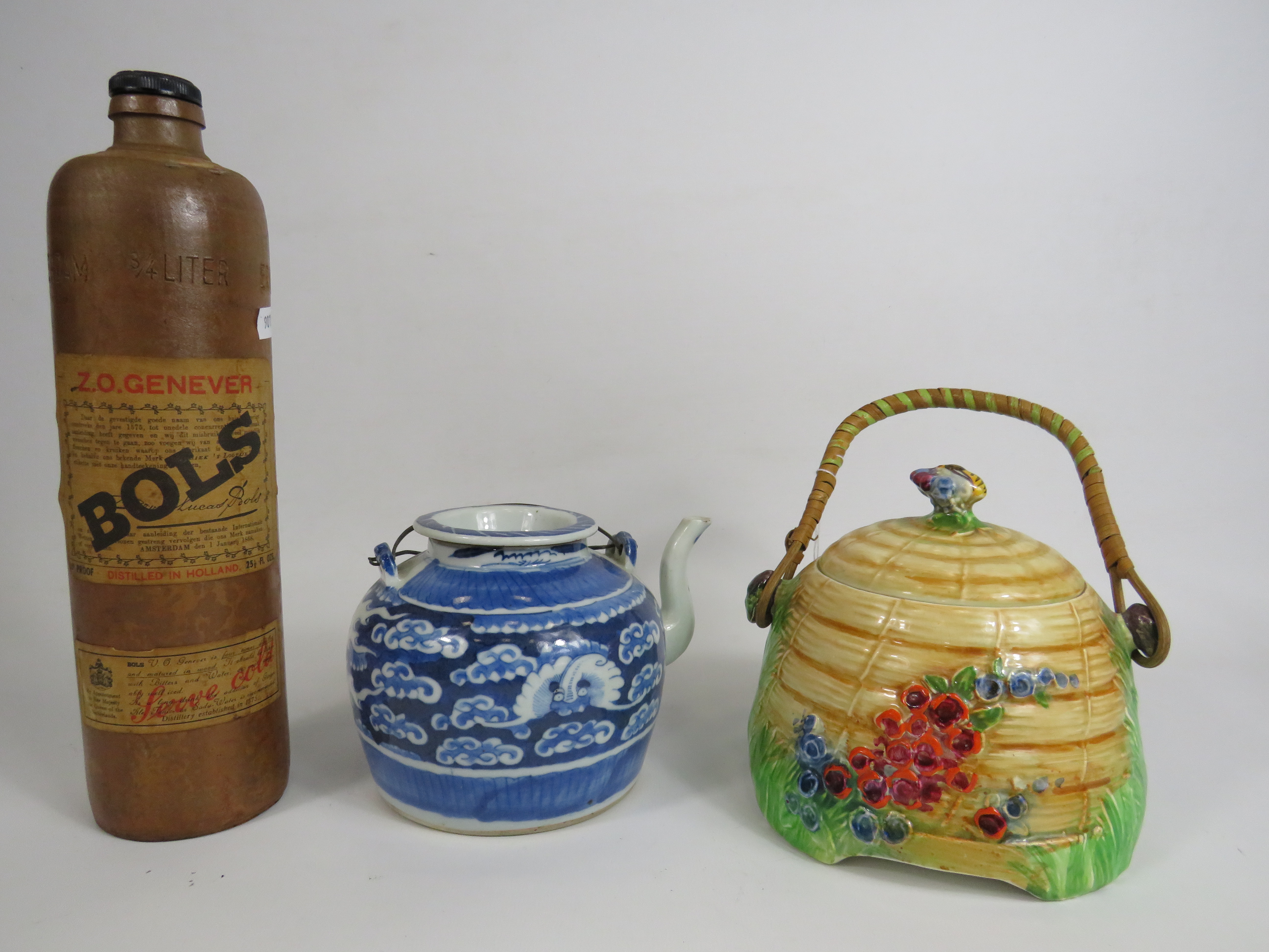 Mixed lot to include a Royal Winton biscuit jar, stoneware Bols bottle and a chinese teapot. - Image 2 of 2