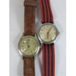 Gents Vintage Military Style Wristwatches Hand-wind WORKING Inc. Rotary Etc. x 2 406370