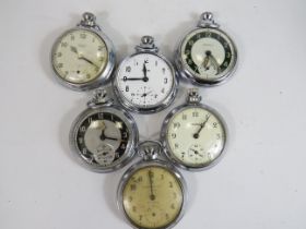    Gents Vintage Pocket Watches Hand-wind Inc. SMITHS, Ingersoll Etc. x 6      406358