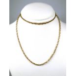 9ct Yellow Gold 18 inch Belcher link Neck Chain.  Total Weight 3.6g