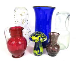 Selection of Coloured vintage glassware. See photos.