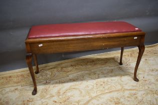 Double Piano stool on cabriole legs. See photos.