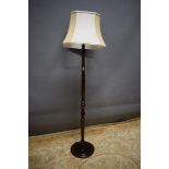 Standard lamp with shade in dark wood. See photos. S2