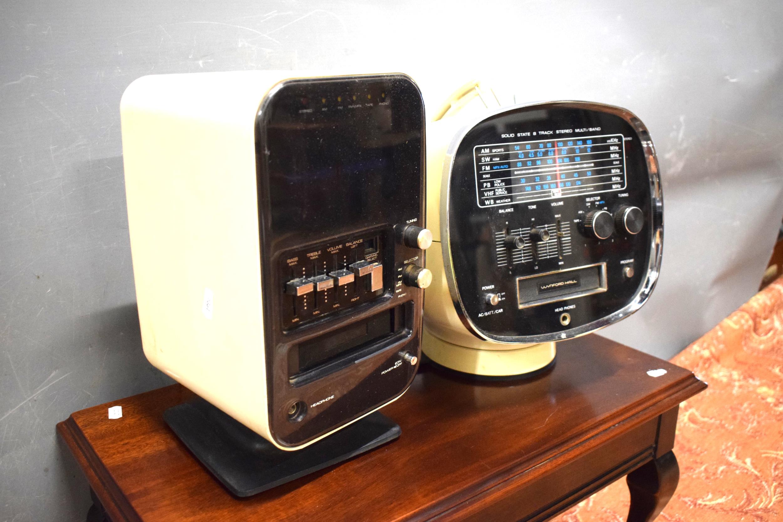 Two Vintage Stero units with integrated 8 Track Players. Working condition unknown.   See photos.    - Image 3 of 7