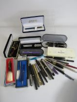 Large selection of various fountain pens including Conway Stewart, Pilot etc.