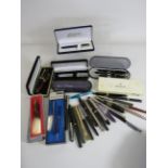 Large selection of various fountain pens including Conway Stewart, Pilot etc.