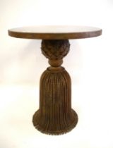 Vintage Tassle Table with Corrian Faux marble top.  22 inches tall. See photos.  S2